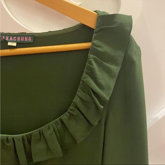 Alexa Chung emerald green silk blouse - Picture 5 of 10